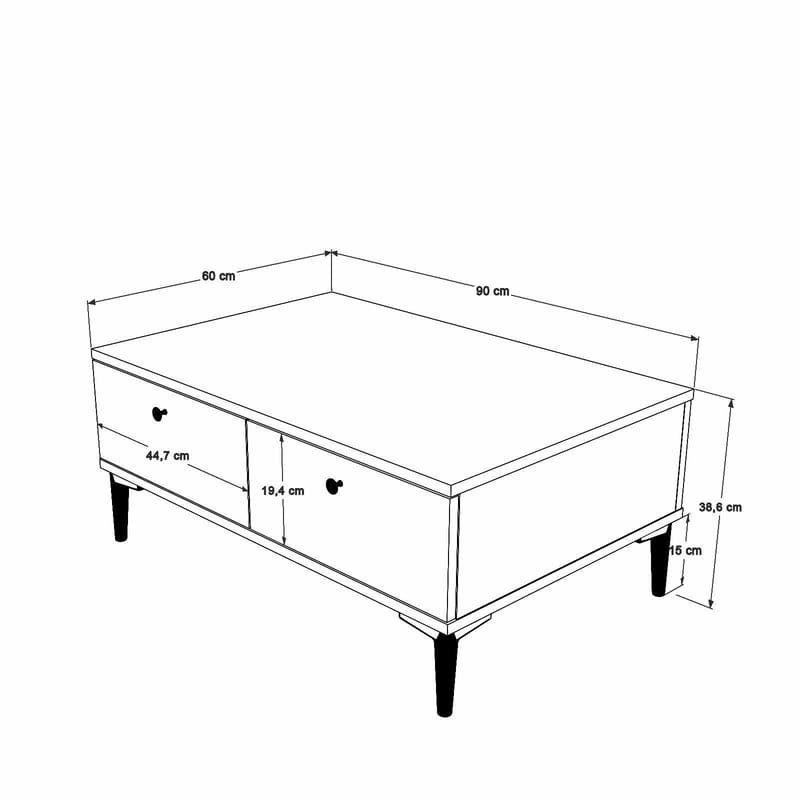 Valren Soffbord 90x38,6x60 cm - Valnöt - Möbler - Bord & matgrupper - Soffbord