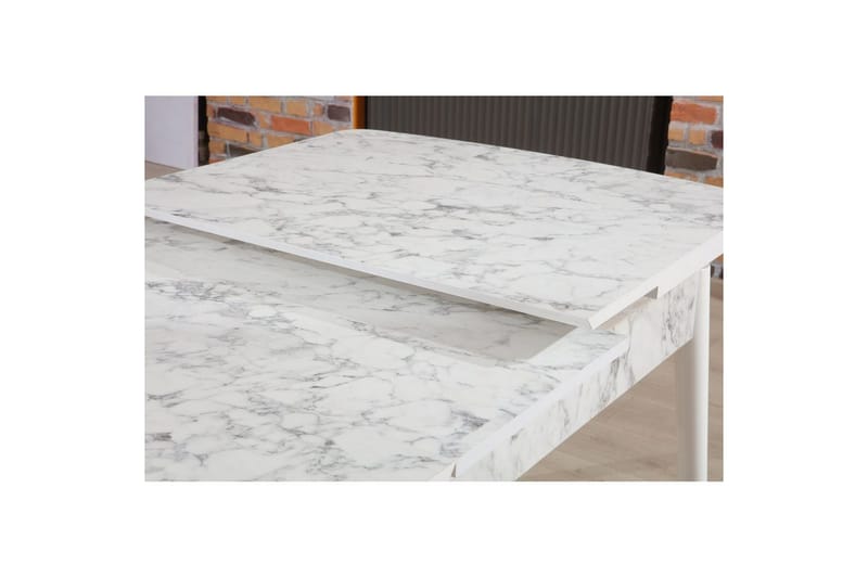 Valric Matbord 132 cm Rektangulär - Vit/Grå - Möbler - Bord & matgrupper - Matbord & köksbord