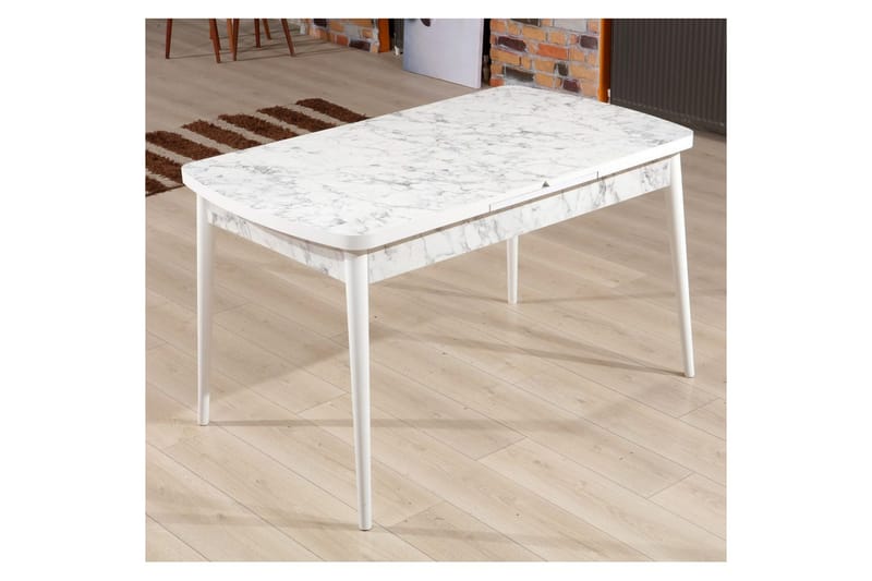 Valric Matbord 132 cm Rektangulär - Vit/Grå - Möbler - Bord & matgrupper - Matbord & köksbord