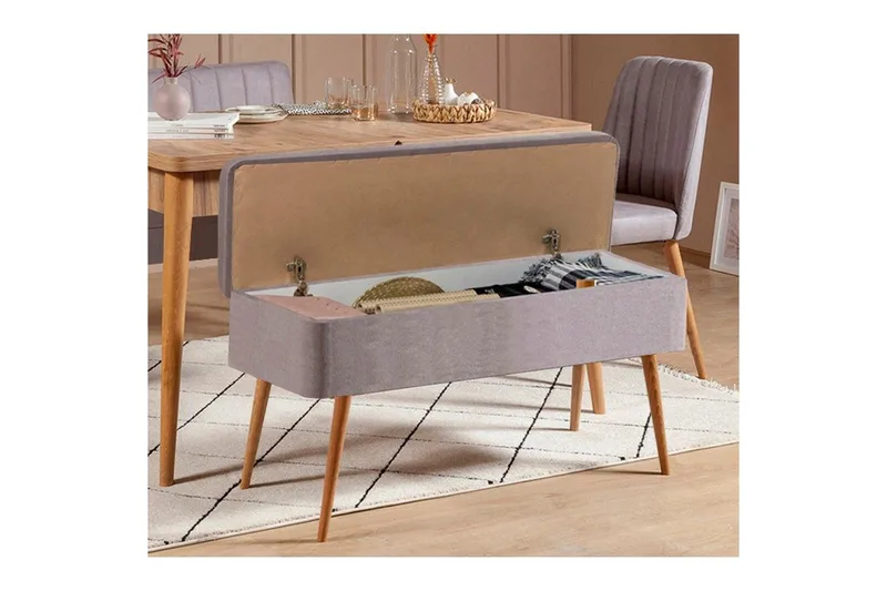 Valsot Matgrupp 129 cm Rektangulär - Natur/Grå - Möbler - Bord & matgrupper - Matgrupper