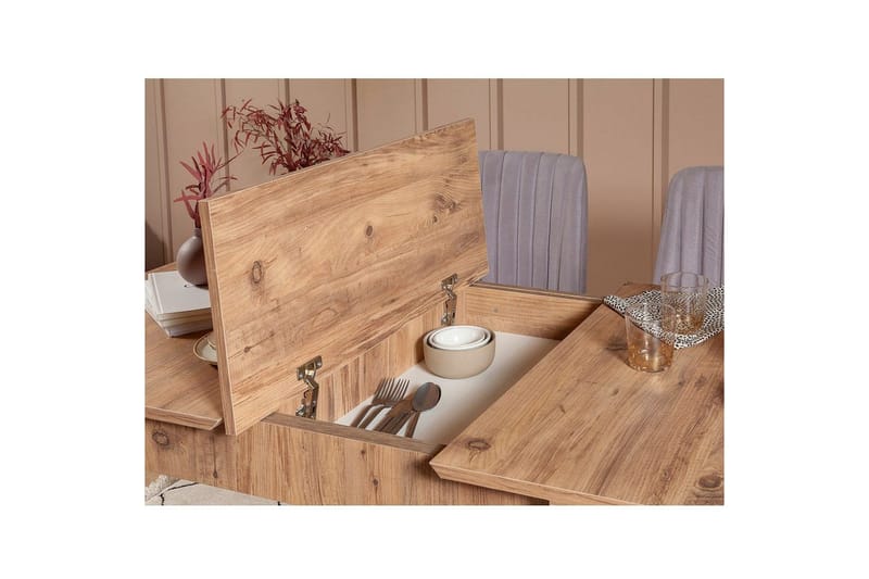 Valsot Matgrupp 129 cm Rektangulär - Natur/Grå - Möbler - Bord & matgrupper - Matgrupper