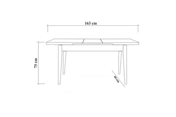Valsot Matgrupp 129 cm Rektangulär - Natur/Grön - Möbler - Bord & matgrupper - Matgrupper