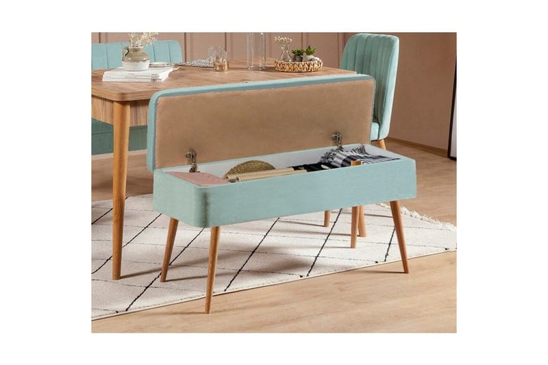 Valsot Matgrupp 129 cm Rektangulär - Natur/Grön - Möbler - Bord & matgrupper - Matgrupper