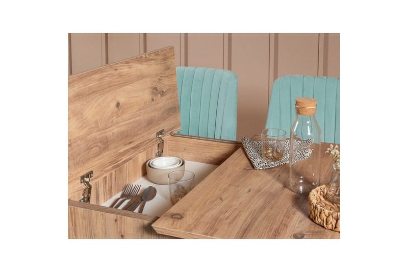 Valsot Matgrupp 129 cm Rektangulär - Natur/Grön - Möbler - Bord & matgrupper - Matgrupper