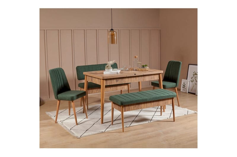 Valsot Matgrupp 130 cm Rektangulär - Natur - Möbler - Bord & matgrupper - Matgrupper