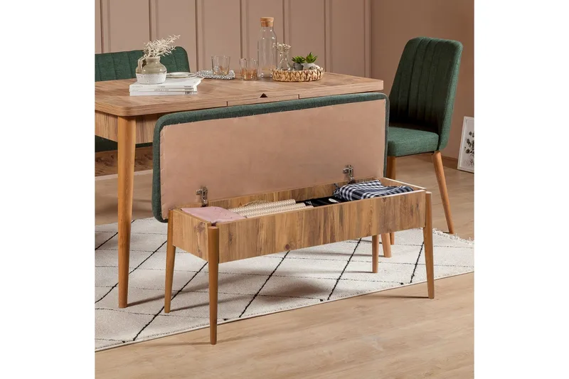 Valsot Matgrupp 130 cm Rektangulär - Natur - Möbler - Bord & matgrupper - Matgrupper