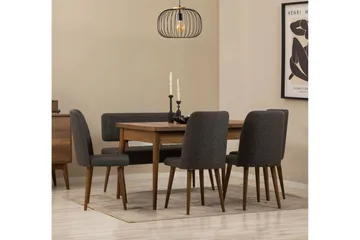 Valsot Matgrupp Rektangulär - Mörkgrå - Möbler - Bord & matgrupper - Matgrupper