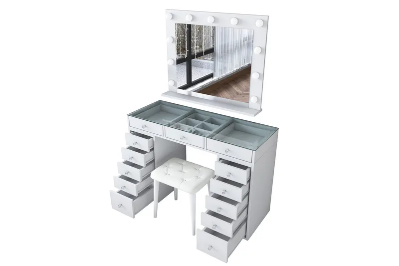 Varlin Sminkbord 120 cm - Vit - Möbler - Bord & matgrupper - Sminkbord & toalettbord