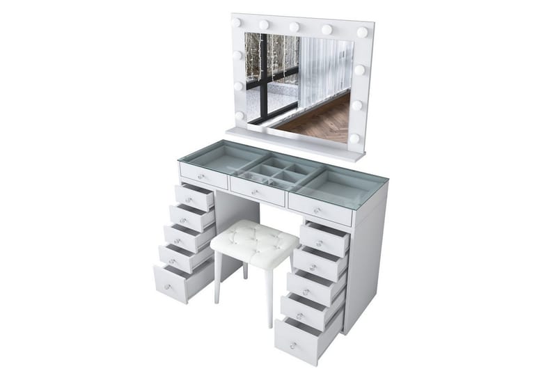 Varlin Sminkbord 120 cm - Vit - Möbler - Bord & matgrupper - Sminkbord & toalettbord