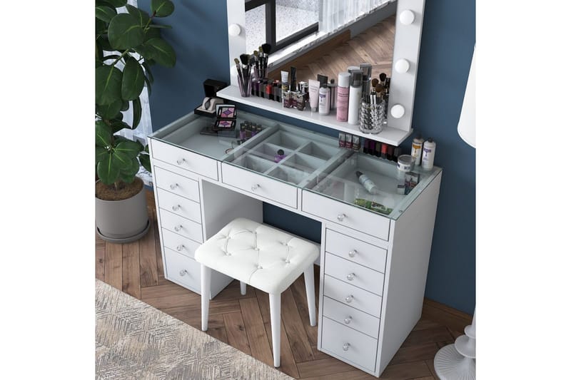 Varlin Sminkbord 120 cm - Vit - Möbler - Bord & matgrupper - Sminkbord & toalettbord