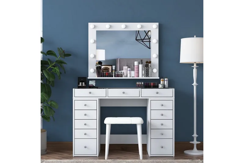 Varlin Sminkbord 120 cm - Vit - Möbler - Bord & matgrupper - Sminkbord & toalettbord