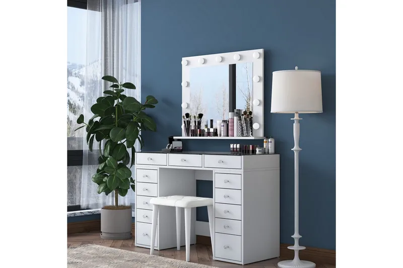 Varlin Sminkbord 120 cm - Vit - Möbler - Bord & matgrupper - Sminkbord & toalettbord