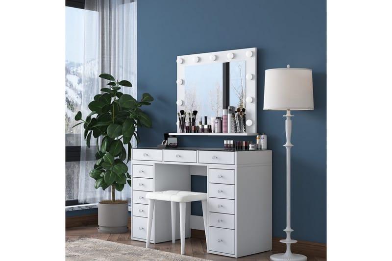 Varlin Sminkbord 120 cm - Vit - Möbler - Bord & matgrupper - Sminkbord & toalettbord