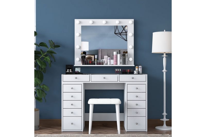 Varlin Sminkbord 120 cm - Vit - Möbler - Bord & matgrupper - Sminkbord & toalettbord