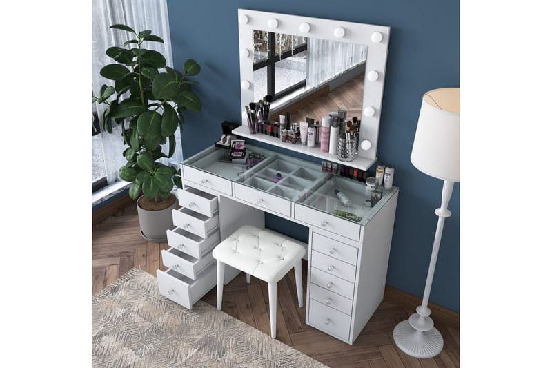 Varlin Sminkbord 120 cm - Vit - Möbler - Bord & matgrupper - Sminkbord & toalettbord