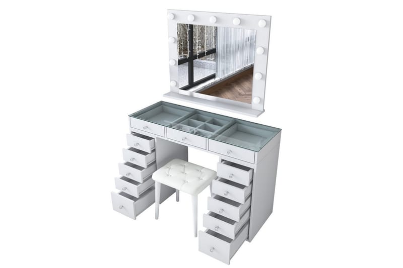 Varlin Sminkbord 120 cm - Vit - Möbler - Bord & matgrupper - Sminkbord & toalettbord