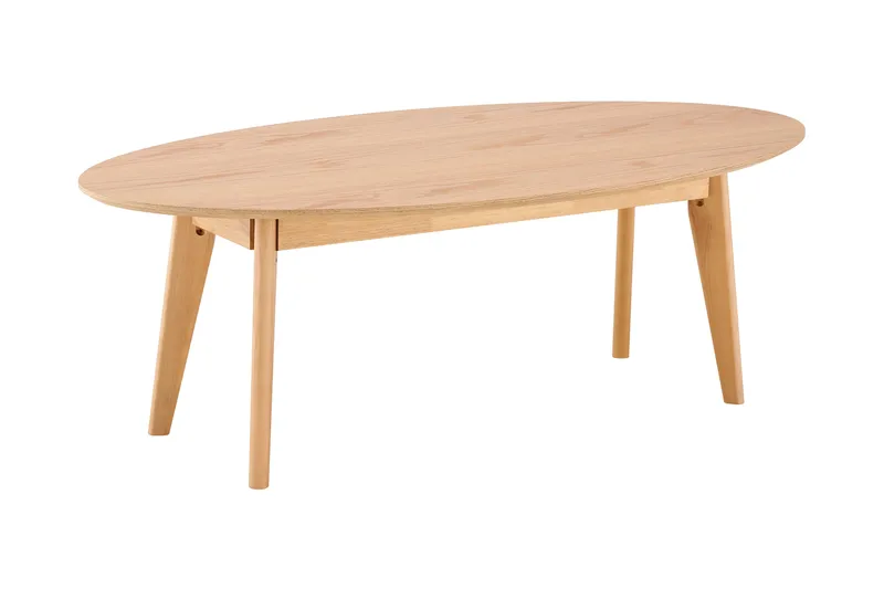 Velo Ovalt Soffbord 130x65 cm med Trä- och Ekutseende, Ek