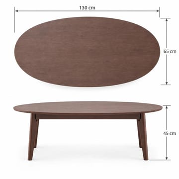 Velo Ovalt Soffbord 130x65 cm med Trä- och Valnötsutseende - Valnöt - Möbler - Bord & matgrupper - Soffbord