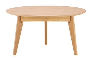 Velo Runt Soffbord 85 cm med Trä- och Ekutseende och Tre Ben - Ek - Möbler - Bord & matgrupper - Soffbord