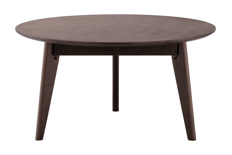 Velo Runt Soffbord 85 cm med Trä- och Rökt Ek-utseende och Tre Ben - Rökt ek - Möbler - Bord & matgrupper - Soffbord