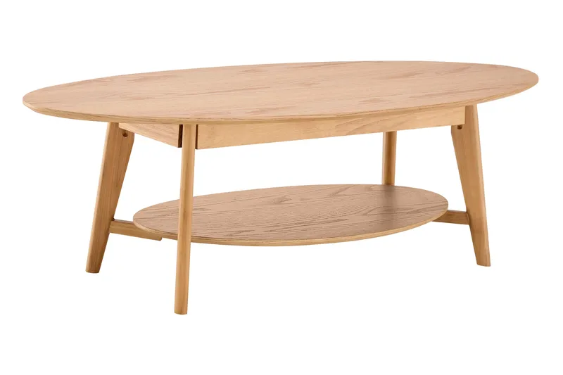 Velo Soffbord Oval 160 cm Massivt trä, Ek