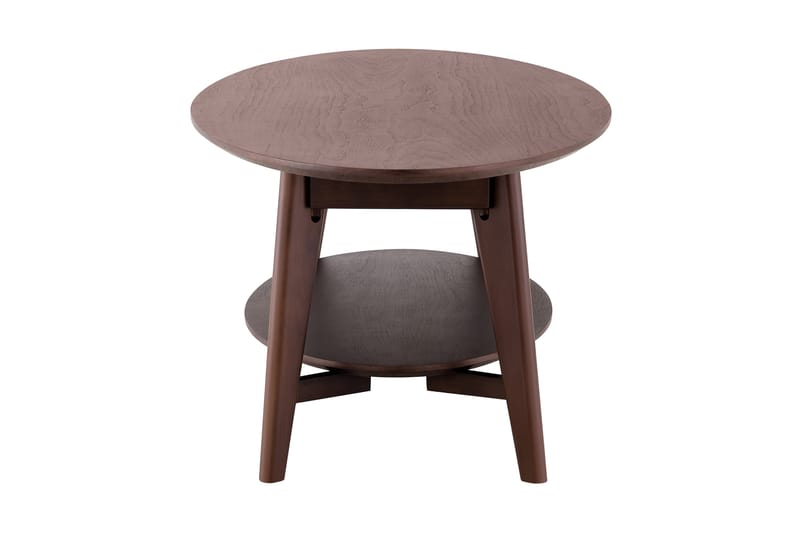 Velo Soffbord Oval 160 cm Massivt trä - Valnöt - Möbler - Bord & matgrupper - Soffbord