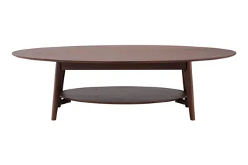 Velo Soffbord Oval 160 cm Massivt trä - Valnöt - Möbler - Bord & matgrupper - Soffbord