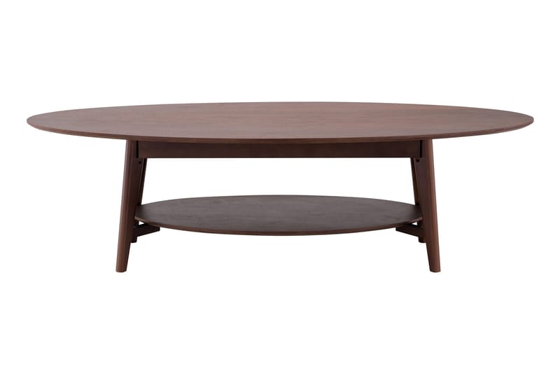 Velo Soffbord Oval 160 cm Massivt trä - Valnöt - Möbler - Bord & matgrupper - Soffbord