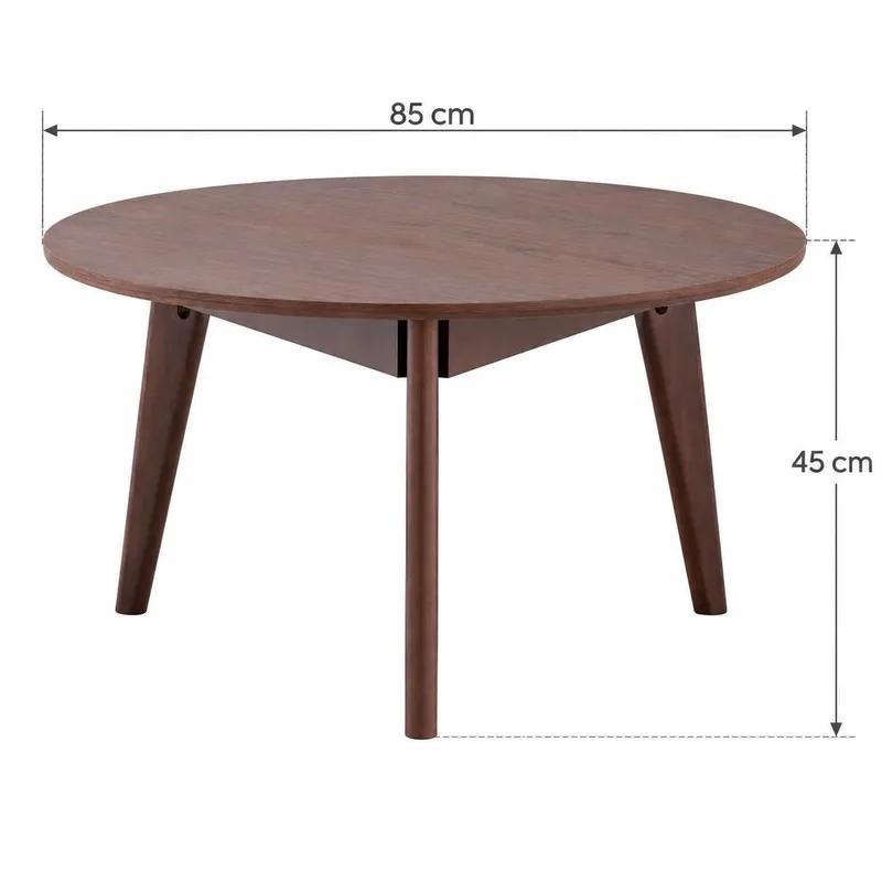Velo Soffbord Rund 85 cm Massivt trä - Valnöt - Möbler - Bord & matgrupper - Soffbord