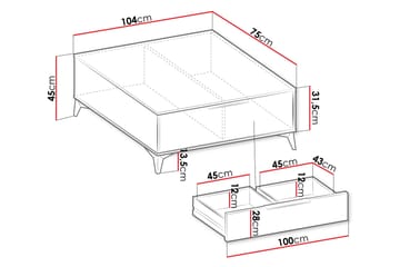 Vemdalen Soffbord 104 cm - Sand beige - Möbler - Bord & matgrupper - Soffbord
