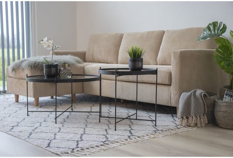 Venezia Soffbord 48 x 48 cm - Stål/glas - Stål/glas - Möbler - Bord & matgrupper - Soffbord