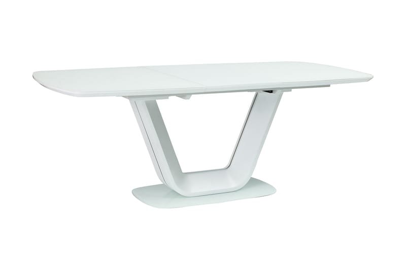Ventera Förlängningsbart Matbord 160 cm - Glas/Vit - Matbord & köksbord