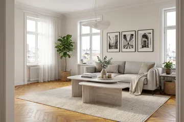 Vento Ovalt Soffbord 120x70 cm med Trä- och Vitlaserad Ek-utseende - Vit - Möbler - Bord & matgrupper - Soffbord