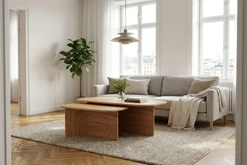 Vento Satsbord Soffbord 120x70 cm + 90x60 cm - Ek - Möbler - Bord & matgrupper - Soffbord