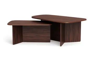 Vento Satsbord Soffbord 120x70 cm + 90x60 cm - Valnöt - Möbler - Bord & matgrupper - Soffbord