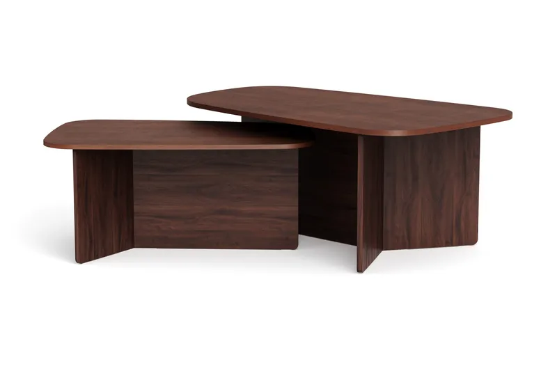 Vento Satsbord Soffbord 120x70 cm + 90x60 cm - Valnöt - Möbler - Bord & matgrupper - Soffbord