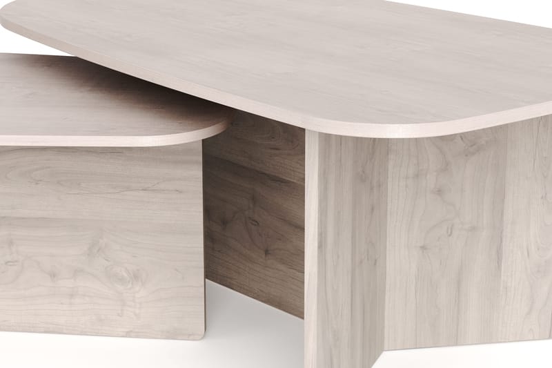 Vento Satsbord Soffbord 120x70 cm + 90x60 cm - Vitlaserad ek - Möbler - Bord & matgrupper - Soffbord