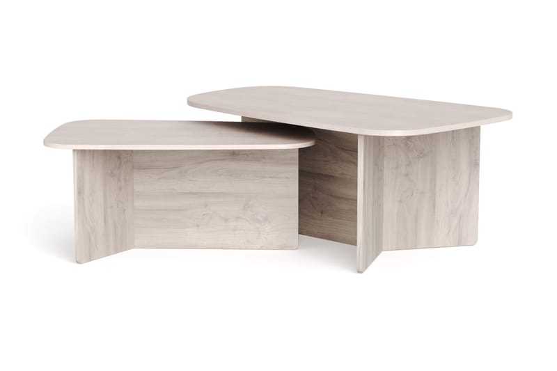 Vento Satsbord Soffbord 120x70 cm + 90x60 cm - Vitlaserad ek - Möbler - Bord & matgrupper - Soffbord