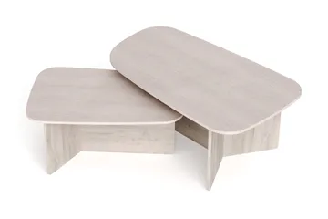 Vento Satsbord Soffbord 120x70 cm + 90x60 cm - Vitlaserad ek - Möbler - Bord & matgrupper - Soffbord