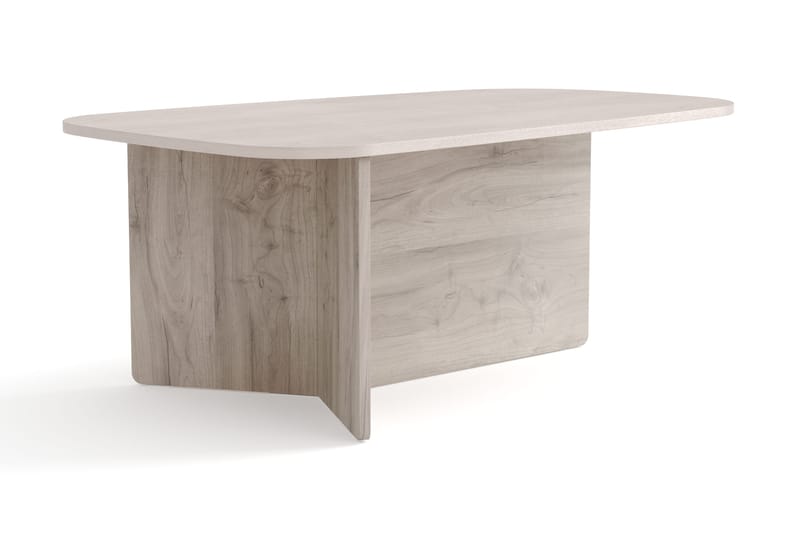 Vento Soffbord 120x70 cm ovalt i trä - Vitlaserad ek - Möbler - Bord & matgrupper - Soffbord