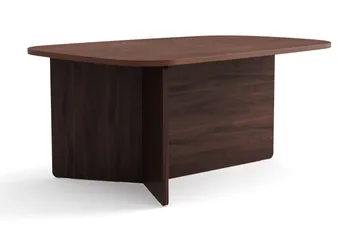 Vento Soffbord 90x60 cm ovalt i trä - Valnöt - Möbler - Bord & matgrupper - Soffbord