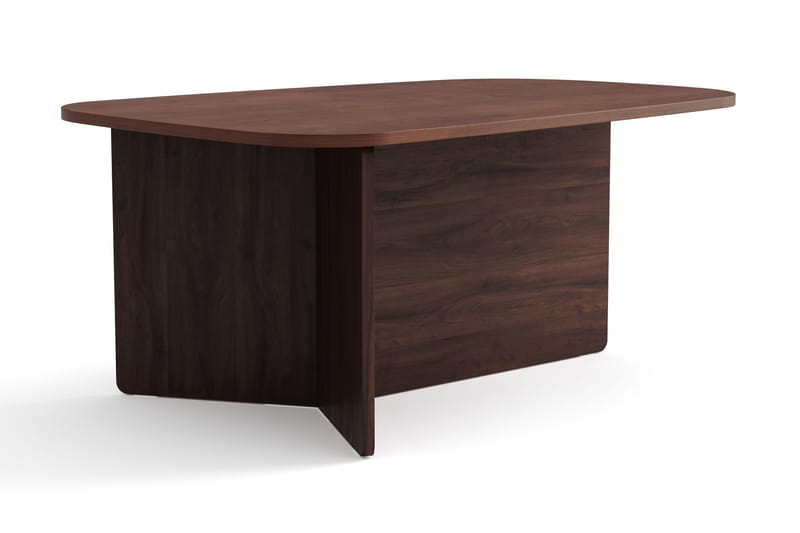 Vento Soffbord 90x60 cm ovalt i trä - Valnöt - Möbler - Bord & matgrupper - Soffbord