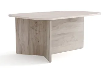 Vento Soffbord 90x60 cm ovalt i trä - Vitlaserad ek - Möbler - Bord & matgrupper - Soffbord