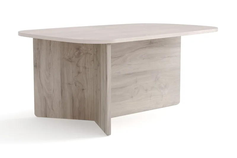 Vento Soffbord 90x60 cm ovalt i trä - Vitlaserad ek - Möbler - Bord & matgrupper - Soffbord