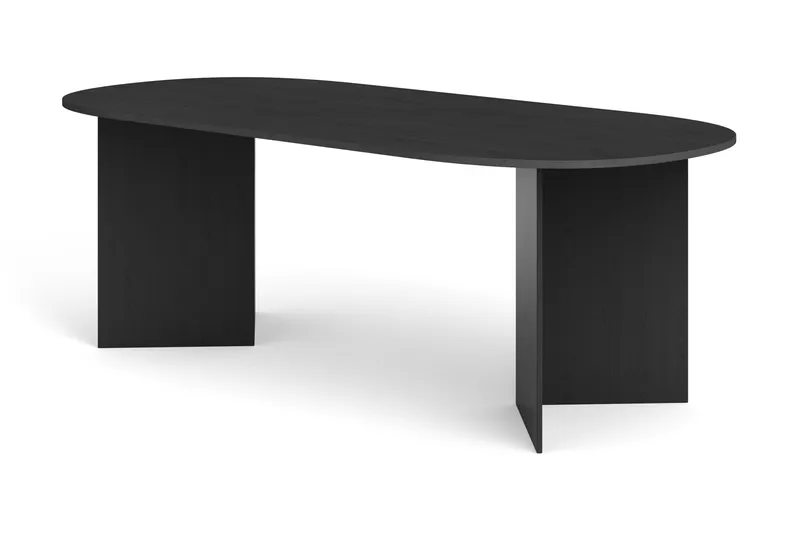 Vera Matbord Oval 220x100 cm Fanér, Svartlaserad ek
