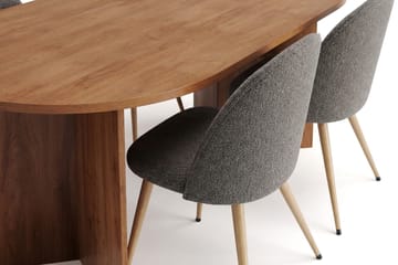 Vera Matgrupp oval 180 cm med 6 Nibe Plus Matstolar - Ek - Möbler - Bord & matgrupper - Matgrupper