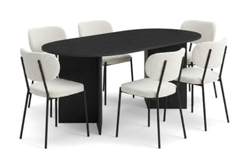 180 cm - Svartlaserad ek