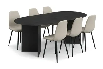 Beige/Metallben Svart - Ek