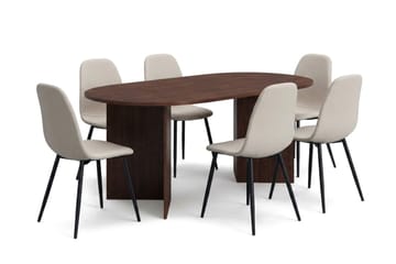 Beige/Metallben Svart - Ek