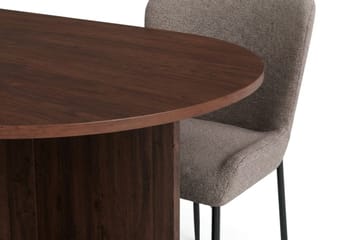 Vera Matgrupp rektangulärt 220 cm Valnöt med 6 Elsie Matstolar - Valnöt - Möbler - Bord & matgrupper - Matgrupper